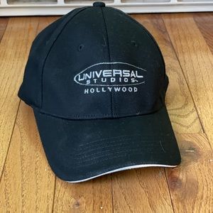UNIVERSAL STUDIOS HOLLYWOOD BLACK EMBROIDERED DAD HAT ADJUSTABLE GREAT CONDITION